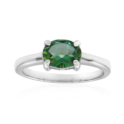 Anello in argento con Topazio Verde Farfalla