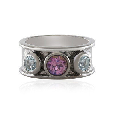 Anello in argento con Quarzo Mistico Rosa