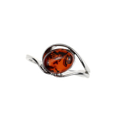 Anello in argento con Ambra Baltica