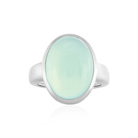 Anello in argento con Calcedonio Acqua
