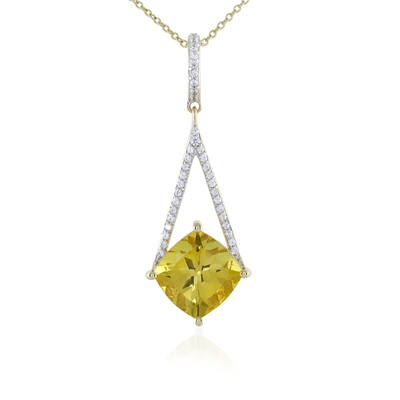 Collana in oro con Apatite Dorata
