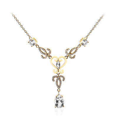 Collana in argento con Topazio Bianco