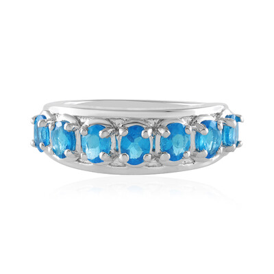 Anello in argento con Apatite Blu Neon