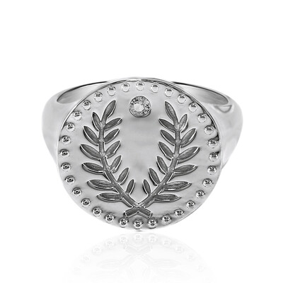 Anello in argento con Topazio Bianco