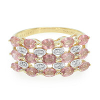 Anello in oro con Zaffiro Padparadscha (non riscaldato) (AMAYANI)