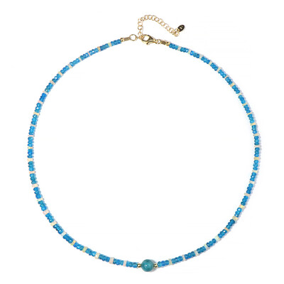 Collana in argento con Apatite Blu Neon