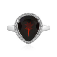 Anello in argento con Granato Mozambico