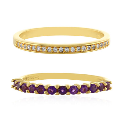 Set anelli in argento con Ametista e Zircone