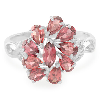 Anello in argento con Granato Mozambico