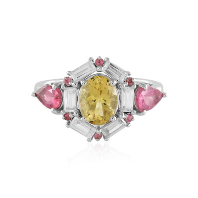 Anello in argento con Berillo Giallo