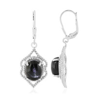 Orecchini in argento con Diopside Stellato d'India