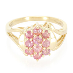 Anello in oro con Zaffiro Padparadscha (non riscaldato) (AMAYANI)