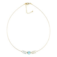 Collana in acciaio inossidabile con Larimar