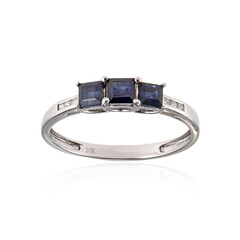 Anello in oro con Zaffiro Ceylon Blu
