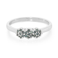 Anello placcato in platino con Diamante Fancy