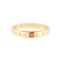 Anello in argento con Diamante Rosso I3
