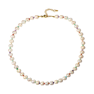 Collana in argento con Perla d'Acqua Dolce Bianca