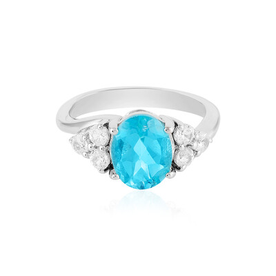 Anello in argento con Topazio Paraiba