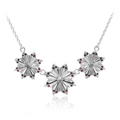 Collana in argento con Granato Mozambico