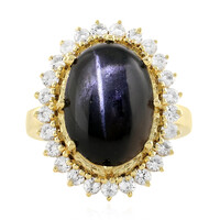 Anello in argento con Diopside Stellato d'India