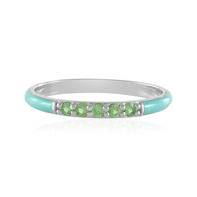 Anello in argento con Tsavorite del Kenya