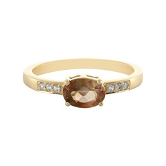 Anello in oro con Pietra del Sole dell'Oregon