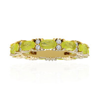 Anello in argento con Quarzo giallo pastello