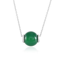 Collana in argento con Onice Verde