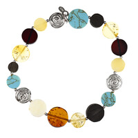 Bracciale in argento con Ambra Baltica