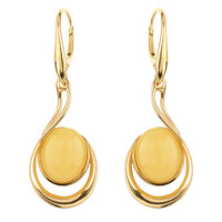 Orecchini in argento con Ambra Milky Baltica