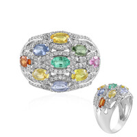 Anello in argento con Smeraldo Russo