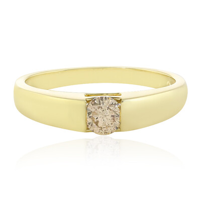 Anello in oro con Diamante Cioccolato I2