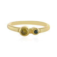 Anello in argento con Diamante Giallo I3
