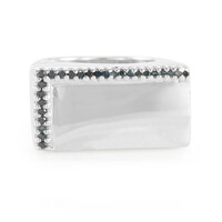 Anello in argento con Diamante Blu Royal