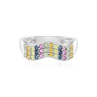 Anello in argento con Zaffiro Arancione