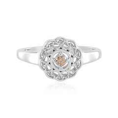 Anello in argento con Diamante Champagne I3