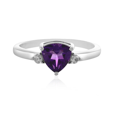 Anello in argento con Ametista Zambiana