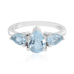 Anello in argento con Topazio Blu Cielo