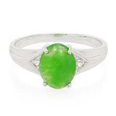 Anello in argento con Crisoprasio Imperiale