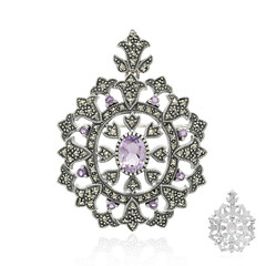 Spilla in argento con Ametista