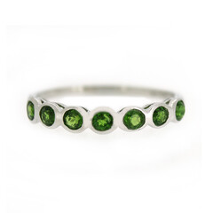Anello in argento con Diopside Russo