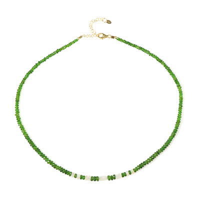 Collana in argento con Diopside Russo