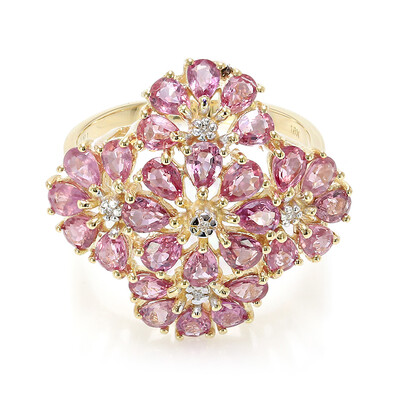 Anello in oro con Zaffiro Padparadscha (non riscaldato) (AMAYANI)