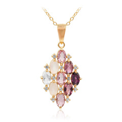 Collana in argento con Rodolite