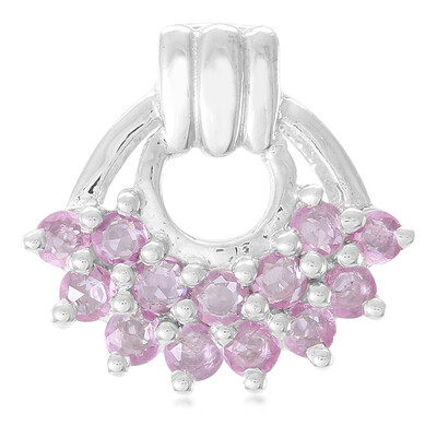 Ciondolo in argento con Zaffiro Rosa
