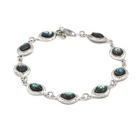 Bracciale in argento con Conchiglia Abalone (Art of Nature)