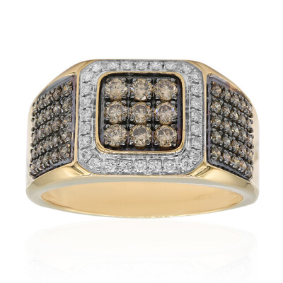 Anello in oro con Diamante Champagne SI2
