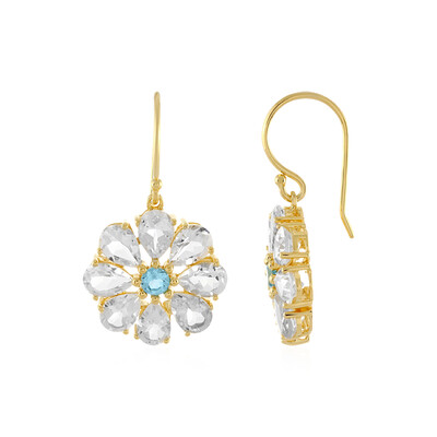 Orecchini in argento con Topazio Bianco