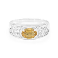 Anello in argento con Quarzo Champagne