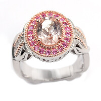 Anello in argento con Morganite (Dallas Prince Designs)